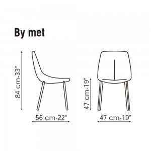 Silla By met de Bonaldo. Moderna silla de acero. Diseño y calidad Italiana.
