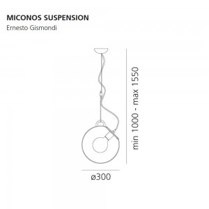 Miconos suspensión de Artemide. Tienda online lámparas modernas.