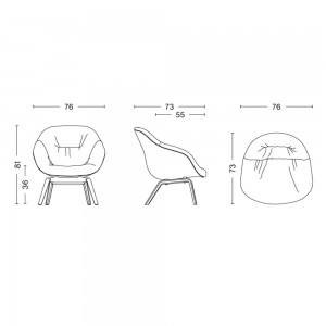 Butaca AAL 83 tapizado Soft de Hay para interiores, estilo nórdico y asiento tapizado.