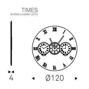 Espejo Times de Cattelan Italia. Espejo con reloj. Espejos de pared modernos.