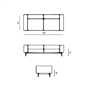 Sofá moderno Convert de Prostoria. Sofas diseño en Muebles Lluesma.
