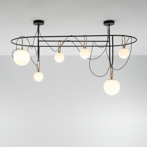 Lámpara de suspensión NH S5 elliptic Artemide con diseño moderno y elegante.