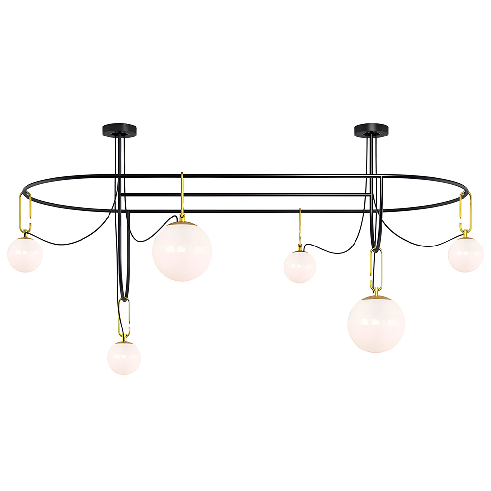 Lámpara de suspensión NH S5 elliptic Artemide con diseño moderno y elegante.