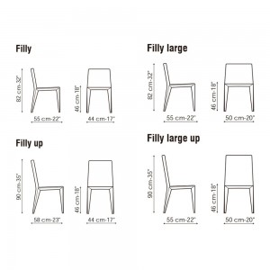 Silla Filly de Bonaldo. Sillas modernas y elegantes. Mobiliario de diseño.