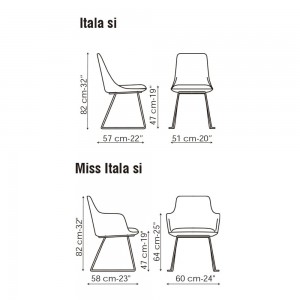 Silla Itala si de Bonaldo. Sillas modernas y elegantes. Mobiliario de diseño.