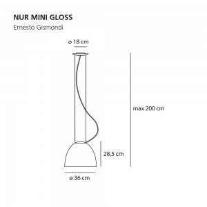 Nur gloss mini de Artemide. Tienda online de iluminación elegante.