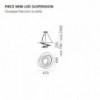 Lámpara Pirce mini suspensión Led de Artemide. Diseño de lámparas modernas.