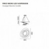 Lámpara pirce micro led suspensión Artemide. Diseños de luces modernas.
