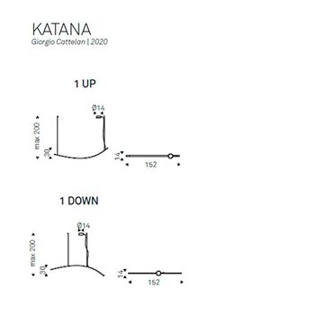Lámpara colgante Katana Cattelan Italia