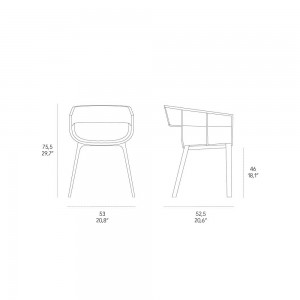 Sillón Maritime de madera y tapizada de Casamania. Sillas para exterior de diseño.