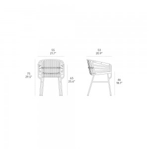 Silla Raphia Alluminio de Casamania. Sillas modernas. Muebles de diseño.