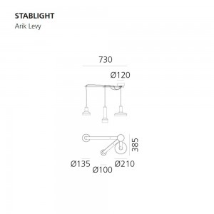 Stablight S de Artemide. Lámpara de suspensión de diseño elegante y único.