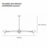Tolomeo due bracci suspension alluminio Artemide de diseño elegante.