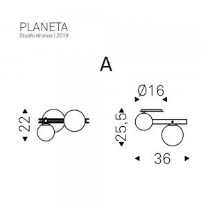 Lámpara de aplique Planeta de Cattelan Italia. Iluminación de diseño.