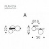 Lámpara de aplique Planeta de Cattelan Italia. Iluminación de diseño.