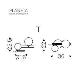 Lámpara de sobremesa Planeta de Cattelan Italia. Iluminación de diseño.