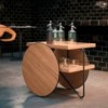 Camarera Chariot de Casamania. Carrito de bebidas de madera. Diseño italiano.