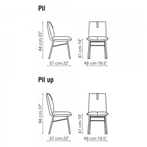 Silla Pil de Bonaldo. Sillas modernas tapizadas. El mejor diseño italiano.