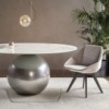 Silla Stone con patas de madera de Bonaldo. Diseño italiano moderno.