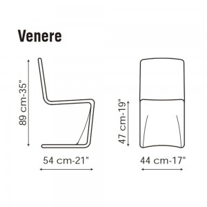 Silla Venere de Bonaldo. Sillas modernas. Mobiliario de diseño italiano.