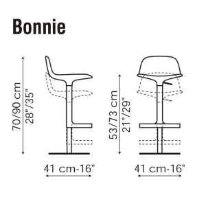 Taburete Bonnie de Bonaldo. Sillas modernas. Mobiliario de diseño.