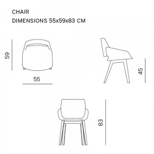 Silla Monk Madera de Prostoria. Sillas diseño. Prostoria.