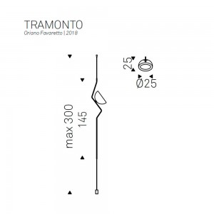 Lámpara colgante Tramonto de Cattelan Italia. Lámparas de dormitorio.