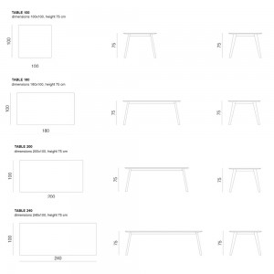 Mesa de comedor Monk madera de Prostoria. Mesa diseño de madera.