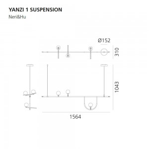 Yanzi colgante Artemide. Iluminación con diseño moderno y elegante.