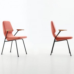 Silla Oblique Metal con brazos de Prostoria. Sillas diseño.