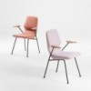 Silla Oblique Metal con brazos de Prostoria. Sillas diseño.