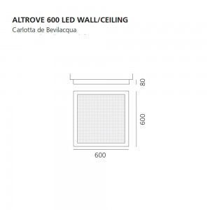 Altrove 600 LED wall/ceiling de Artemide. Tienda online lamparas modernas.