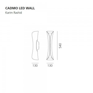 Cadmo LED wall de Artemide. Tienda online lámparas de diseño elegante.