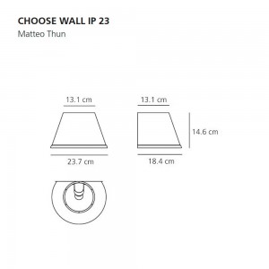 Choose wall ip 23 de Artemide. Tienda online de lámparas modernas.