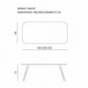 Mesa rectangular Oblique de Prostoria con tapa de MDF. Mesa diseño de madera.