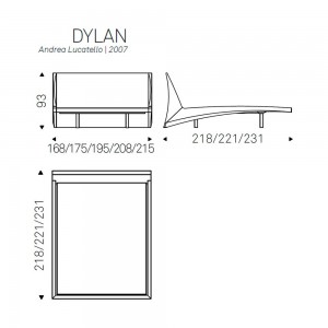 Cama Dylan de Cattelan Italia con patas de acero cromado. Camas de dos plazas.