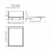 Cama Dylan de Cattelan Italia con patas de acero cromado. Camas de dos plazas.