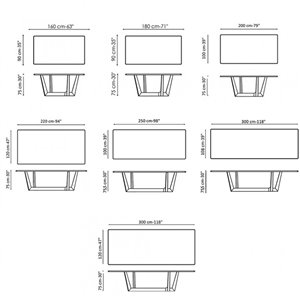 Mesa fija Art de madera. Mesa de diseño moderno rectangular. Bonaldo.