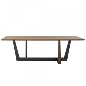 Mesa fija Art de madera. Mesa de diseño moderno rectangular. Bonaldo.
