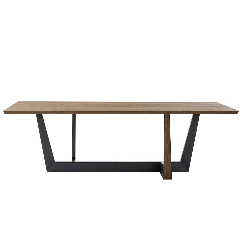 Mesa fija Art de madera. Mesa de diseño moderno rectangular. Bonaldo.