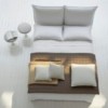Cama con cabezal Milos de Horm. Muebles modernos de diseño para hogar.