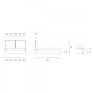 Cama con cabezal Milos de Horm. Muebles modernos de diseño para hogar.