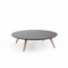 Mesa auxiliar Oblique de Prostoria con tapa de MDF. Mesa diseño de madera.