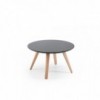 Mesa auxiliar Oblique de Prostoria con tapa de MDF. Mesa diseño de madera.