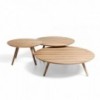 Mesa auxiliar Oblique de Prostoria con tapa de MDF. Mesa diseño de madera.
