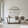 Mesa fija ArtWood redondeada. Mesa de diseño moderno italiano. Bonaldo.