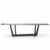 Mesa fija ArtWood redondeada. Mesa de diseño moderno italiano. Bonaldo.