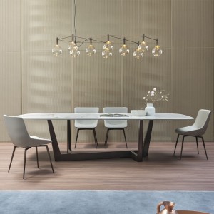Mesa Art fija de cerámica o mármol de Bonaldo. Moderna mesa de diseño.
