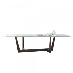 Mesa Art fija de cerámica o mármol de Bonaldo. Moderna mesa de diseño.