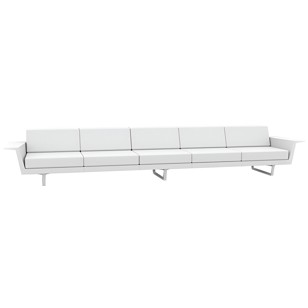 Sofá 5 Plazas Delta 432x88x72 cm para Espacios Exteriores | Vondom